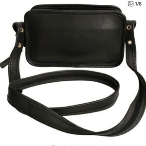 Vintage Coach 9167 Black Leather Crossbody Bag